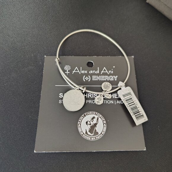 Alex and Ani Saint Christopher Bangle  with Card   807 - Picture 5 of 6